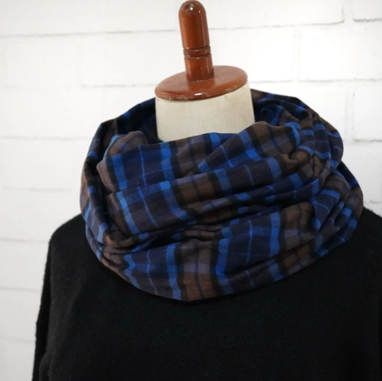 🍂秋色チェックの播州織スヌード