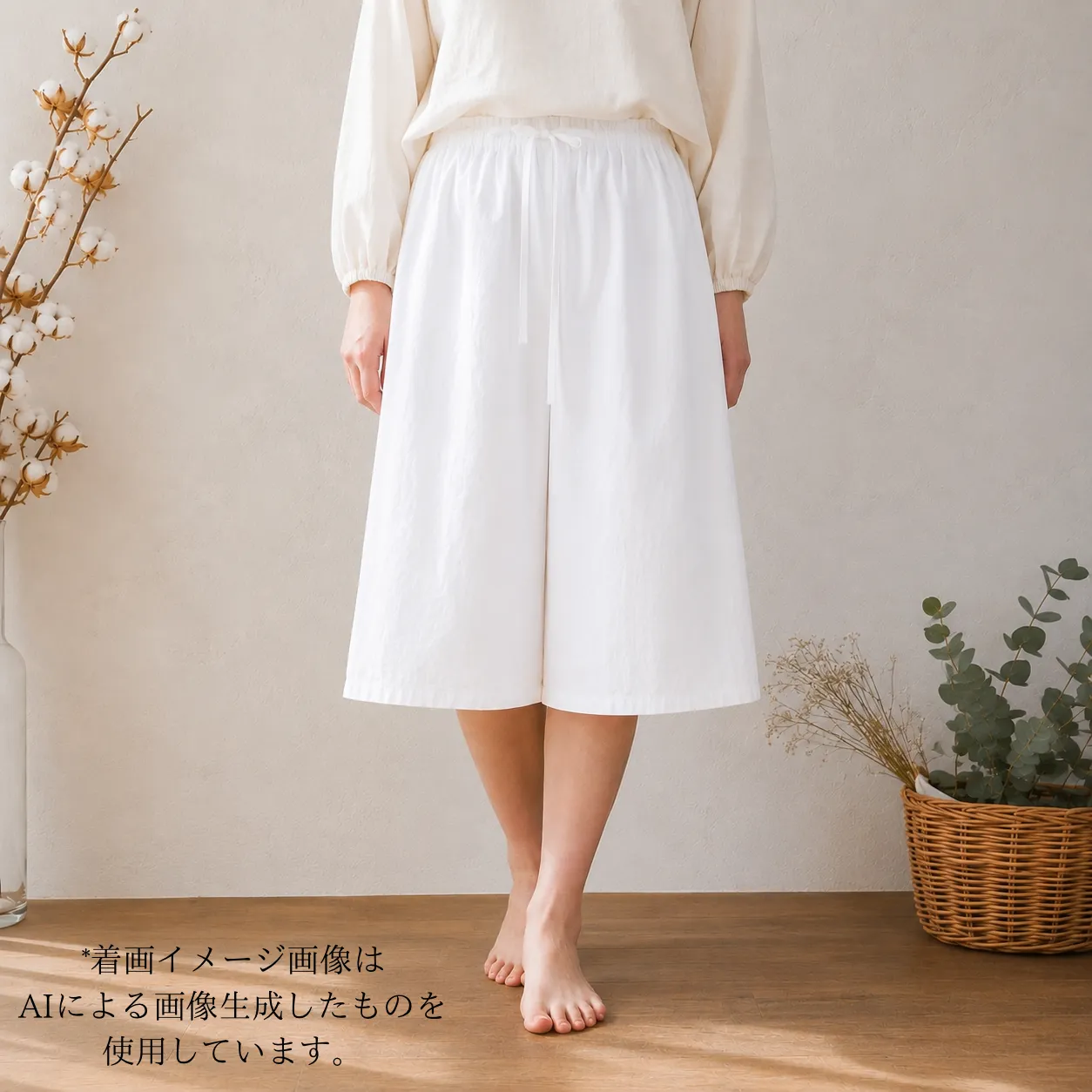 肌にやさしい 播州織オーガニックコットン100％ ペチパンツ